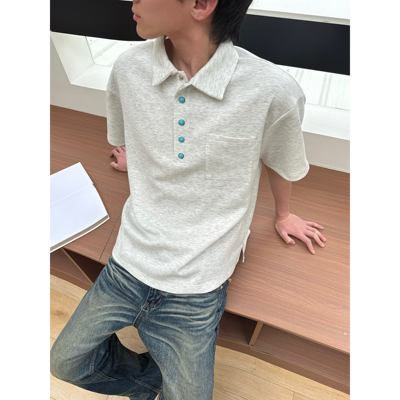 ZHIOS空气层绿松石280g翻领polo衫抗皱透气夏季短袖男女cleanfit