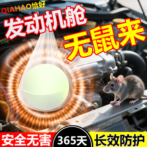 汽车发动机舱强力驱鼠神器2026新款驱赶防大老鼠薄荷油专用樟脑丸