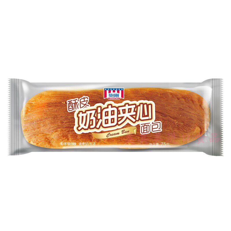 曼可顿酥皮奶油夹心面包75g4袋休闲美味代餐糕点网红零食新款包装