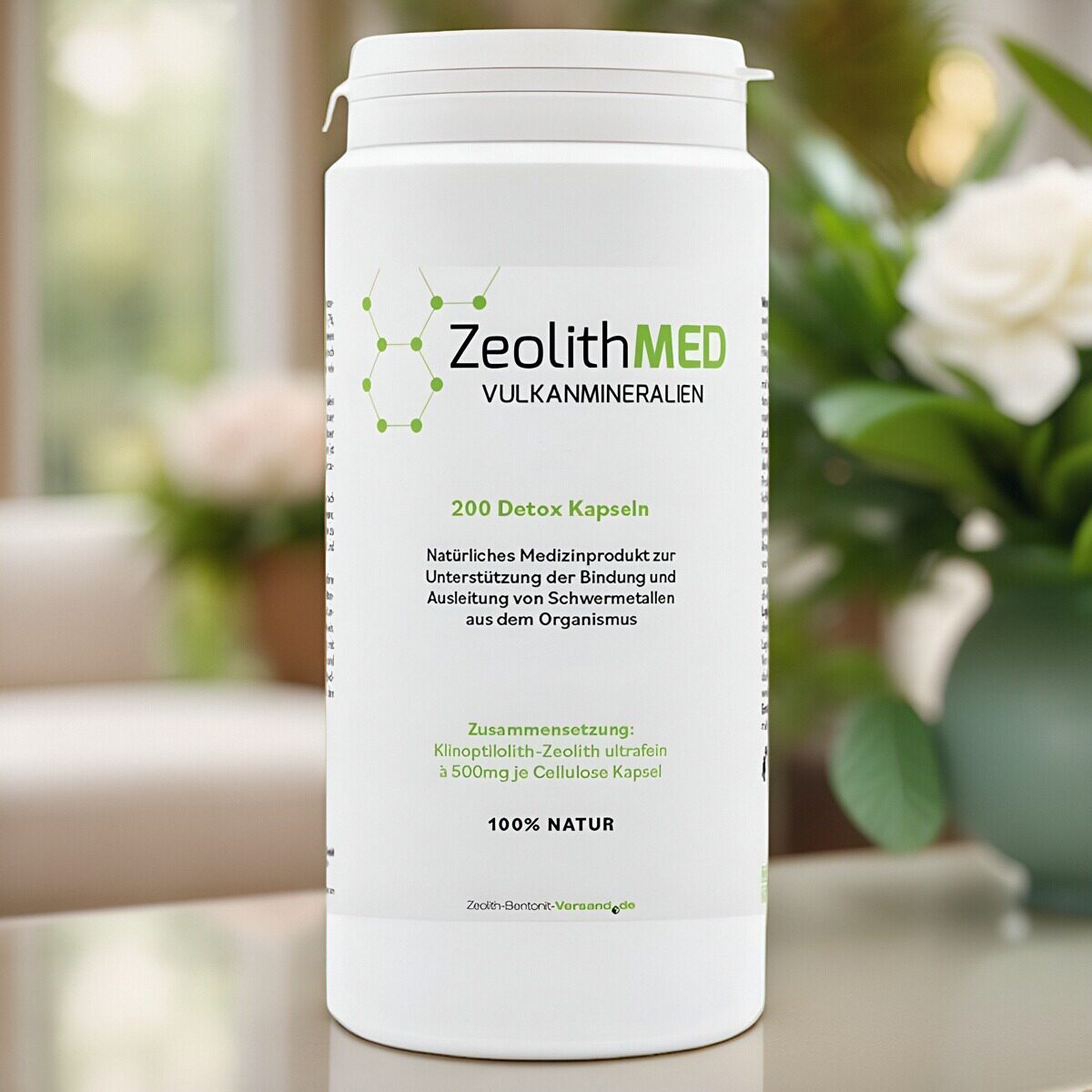 德国原装ZeolithMED天然斜发沸石身体排出毒素胶囊-200粒