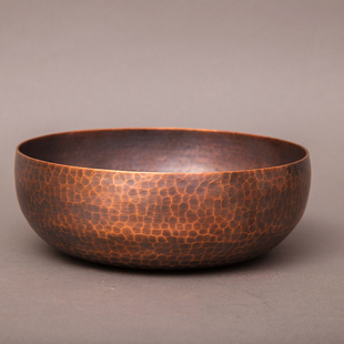 紫铜铜茶洗 茶盂 水钵盂 纯手工锻打一体茶洗加厚水洗功夫茶具