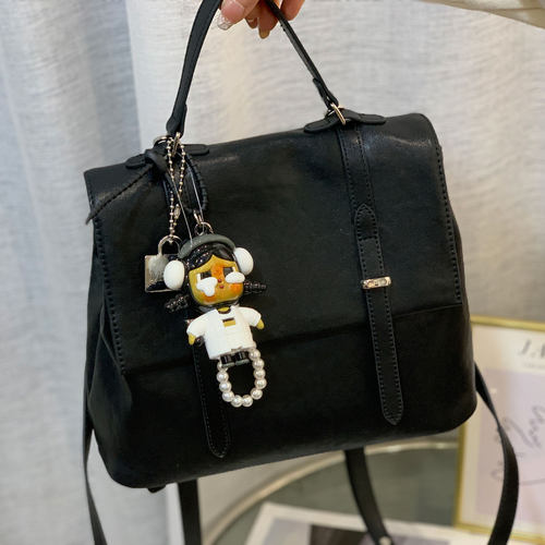 2026新款大容量牛皮气质学院风背包双肩单肩女包质感方形百搭潮流