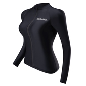 潜水服女韩国冲浪泳衣女防晒速干长袖 保守水母衣浮潜户外显瘦泳装