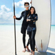 韩国速干潜水服男长袖 浮潜冲浪服游泳衣防晒情侣水母衣女湿衣 长裤