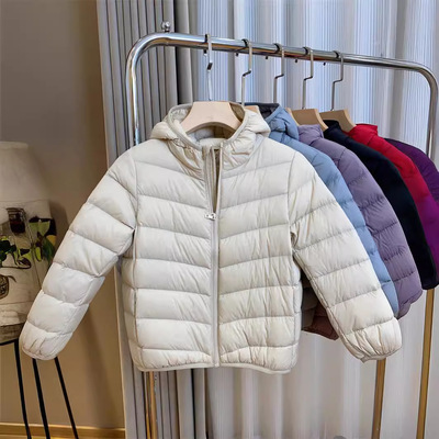 儿童轻薄连帽羽绒服洋气外套