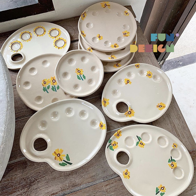 泰国艺术家chana调色盘陶瓷画