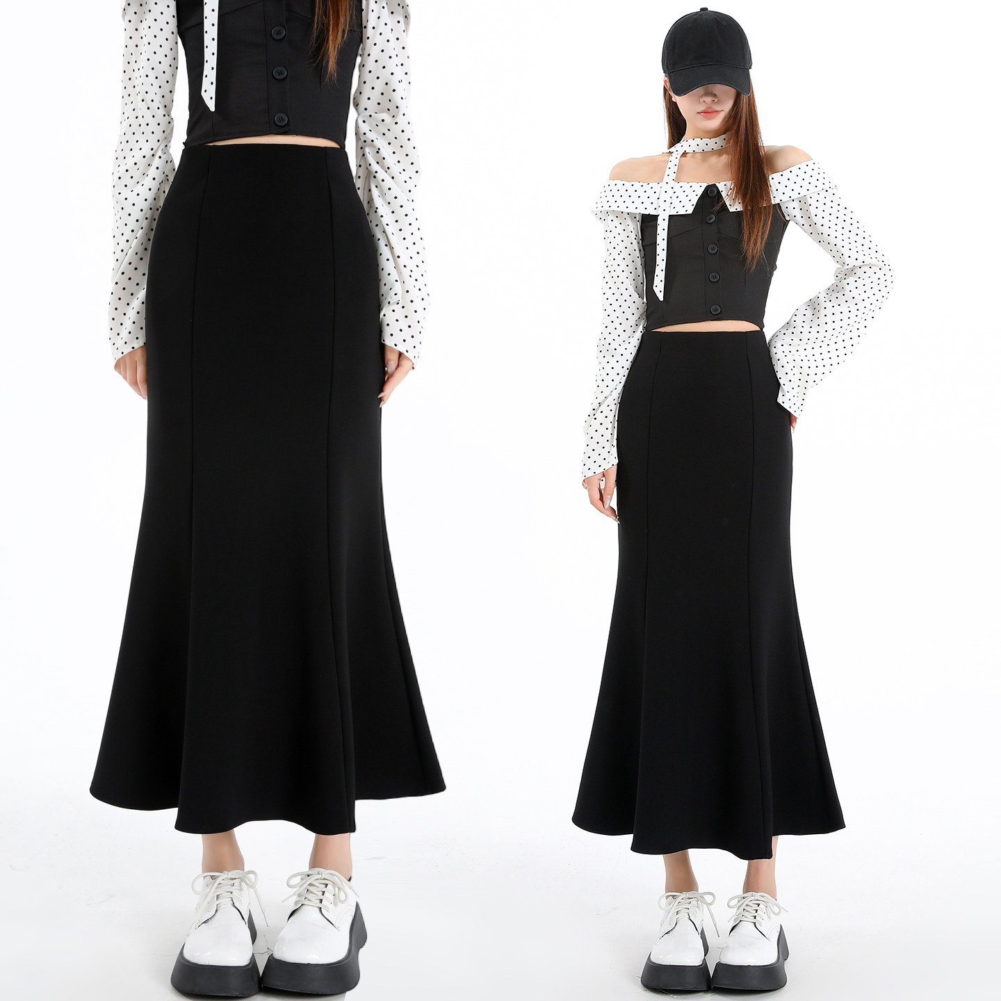 实拍 西装半身裙女2026春季弹力高腰显瘦垂感a字中长款鱼尾包臀裙,女装/女士精品,半身裙,淘宝优惠券,粉丝福利购,淘宝优惠卷