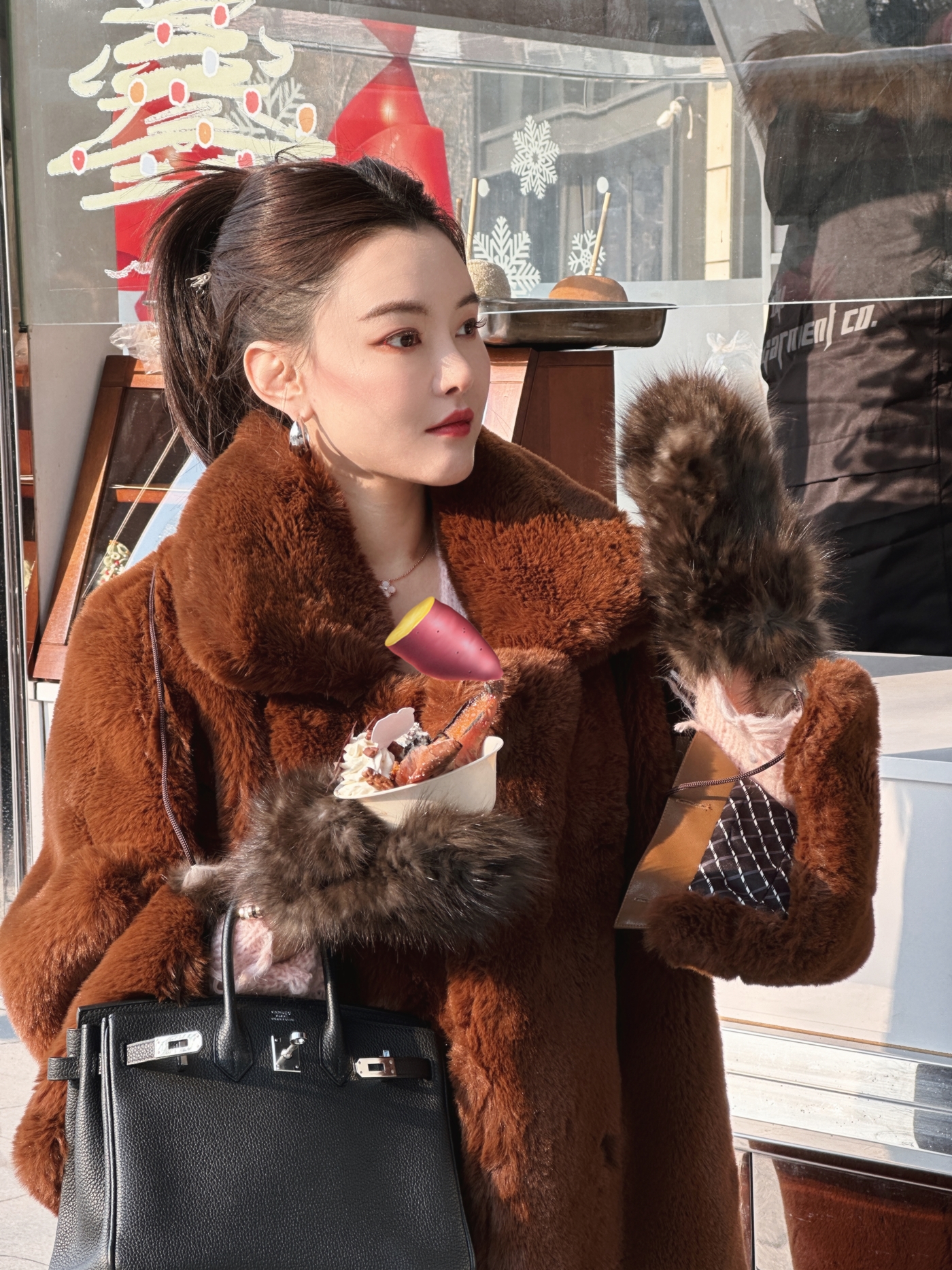 DUO智仙生 富贵抱抱熊美拉德棕色系玩具熊可爱系环保皮草