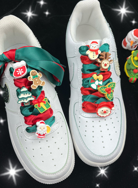 适配空军一号diy配件圣诞鞋扣卡通姜饼人1970s帆布鞋鞋带扣配饰