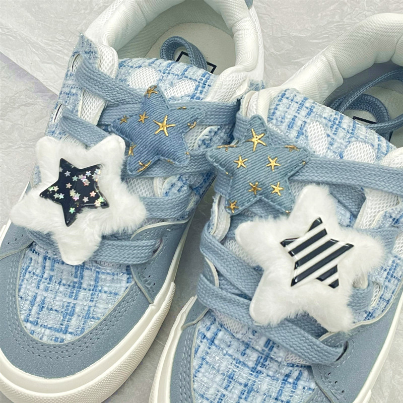 毛绒牛仔星星鞋扣帆布鞋装饰扣