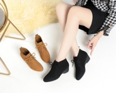 正品 5QB6真皮休闲系带短靴棉靴毛里女靴 2024秋冬新款 雅氏时尚 女鞋