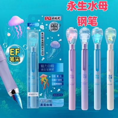 北极光水母磁吸小学生钢笔