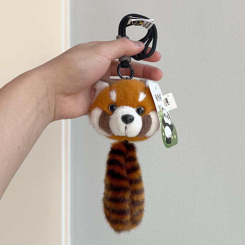 拉线小浣熊毛绒挂件公仔玩偶女生