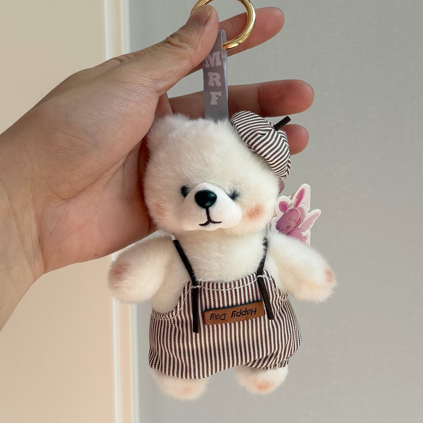 画家小熊毛绒小挂件公仔玩偶情侣包包挂饰可爱女生书包配饰钥匙扣