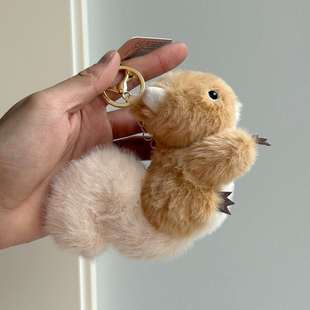 巧克松鼠毛绒小挂件公仔玩偶情侣包包挂饰可爱女生书包配饰钥匙扣