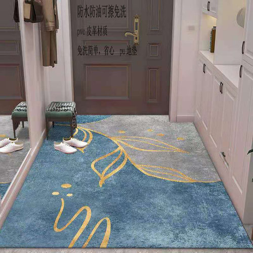 pvc可擦免洗皮革地垫pu防水玄关