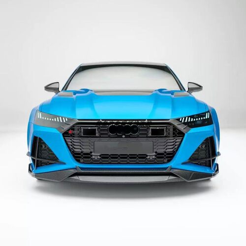 适用于奥迪RS7碳纤维后唇改装revozport干碳前铲包围风刀侧裙尾翼