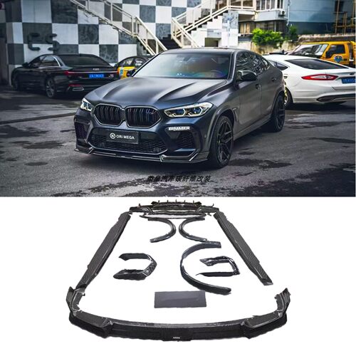 适用于宝马X6M改装Aulena干碳纤维包围 前铲风刀轮眉后唇尾翼套件