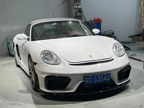 保时捷987 987.2 981 Cayman Boxster 改装GT4大包围前杠后杠尾翼