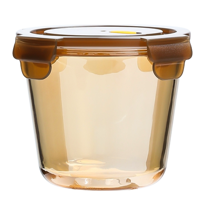 跨界高硼硅玻璃圆形微波加热饭盒