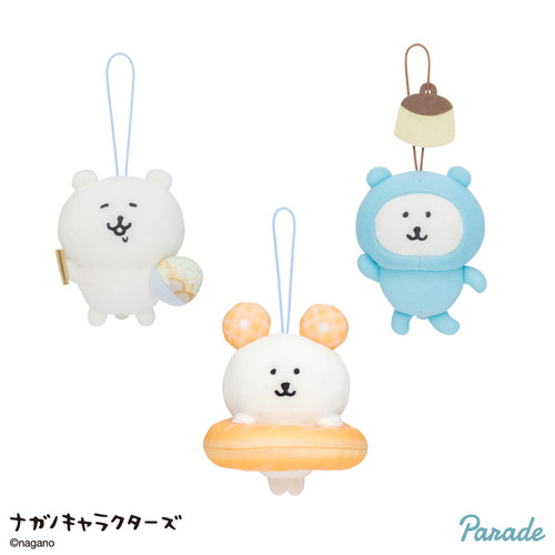 现货正品nagano自嘲熊甜甜圈睡衣饭团拉面美食毛绒挂饰挂件