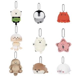 nagano水族馆系列自嘲熊毛绒挂件挂饰海獭鹦鹉螺企鹅水母海星海豹