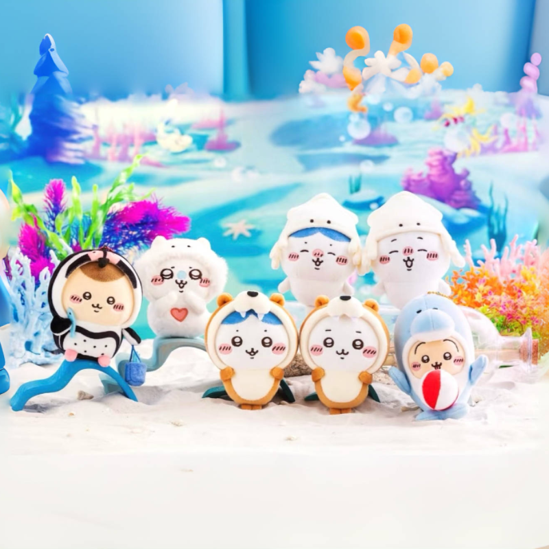 正品chiikawa吉伊卡哇水族馆联名毛绒挂饰挂件吉伊小八乌萨奇玩偶