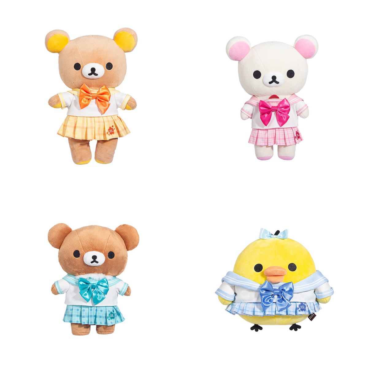 预定SANX轻松熊JK校服系列毛绒玩偶公仔熊哥周边爱白熊小黄鸡棕熊
