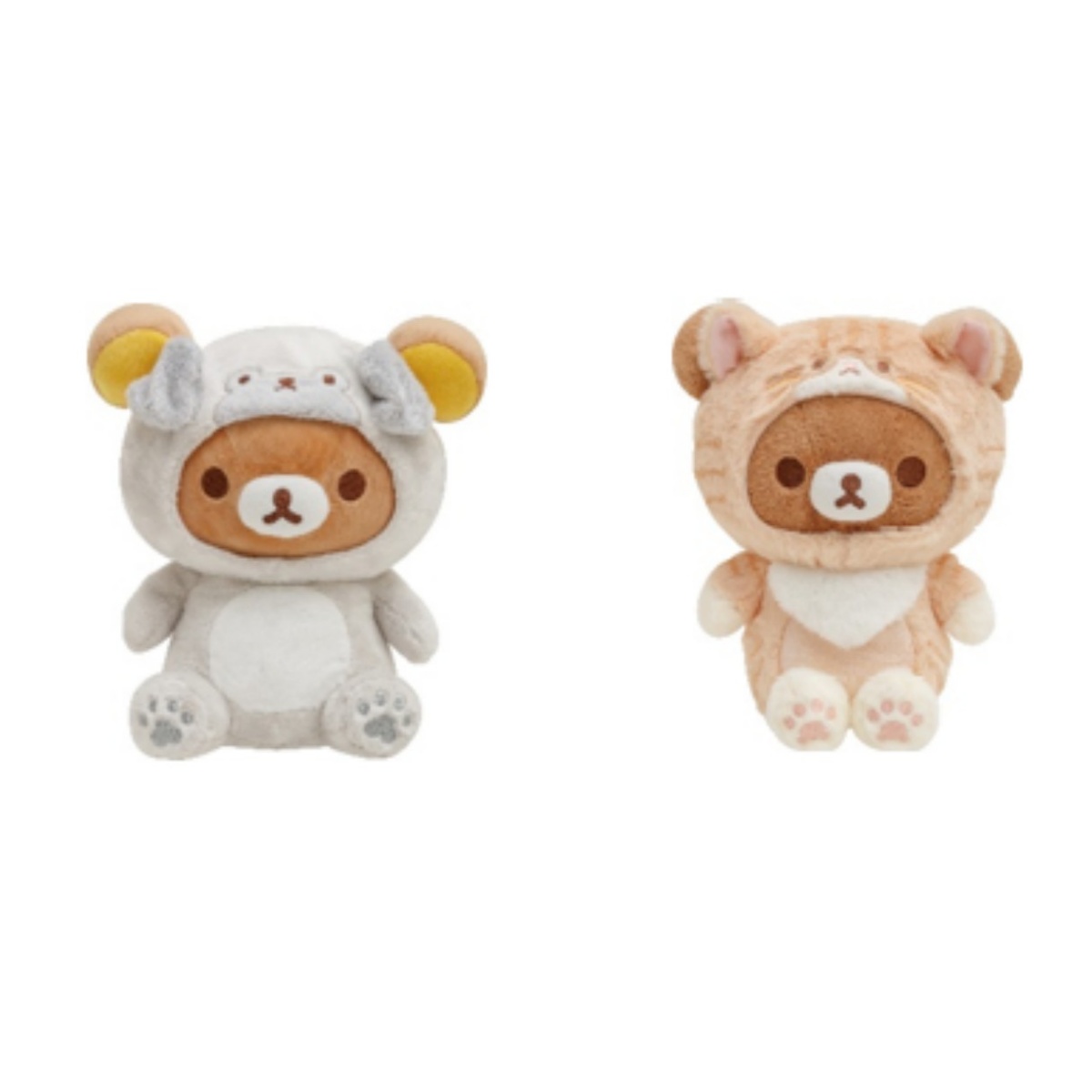 预定SANX轻松熊八哥犬熊哥小猫造型棕熊茶小熊毛绒玩偶公仔周边