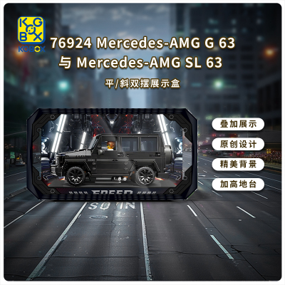 适用于乐高76924 梅赛德斯奔驰AMG G63 SL63展示盒亚克力防尘罩