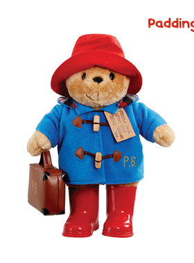 正品PADDINGTON英国帕丁顿熊手提箱小熊毛绒玩偶公仔可爱礼物儿童