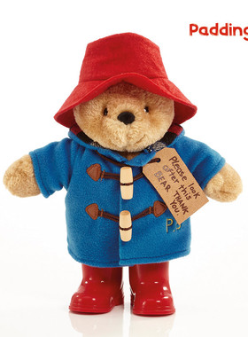正品PADDINGTON英国帕丁顿熊红靴子小熊毛绒玩偶公仔可爱礼物儿童