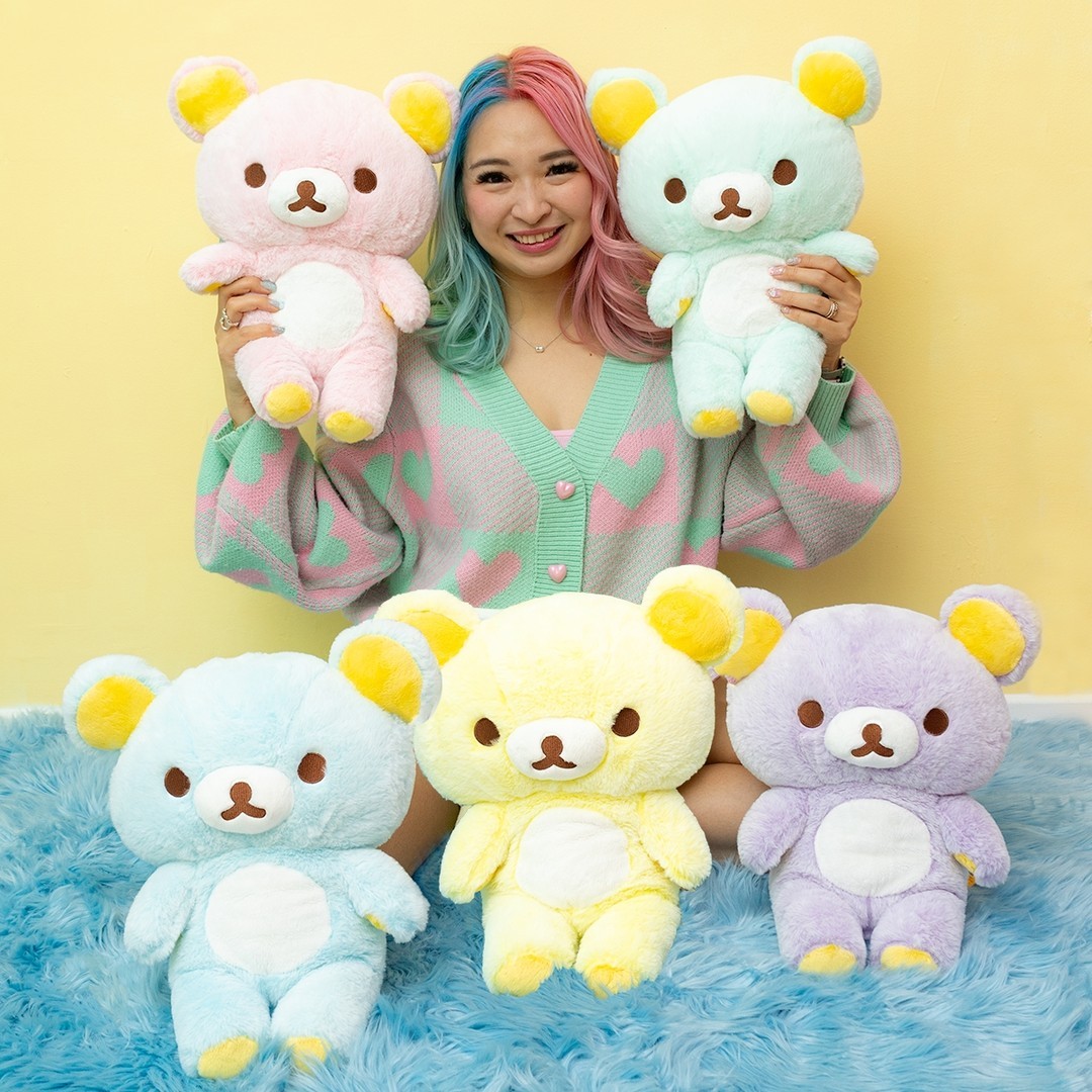 正品SANX轻松熊多彩色毛绒玩动漫毛绒/抱枕/坐垫