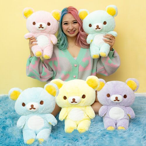 正品SANX轻松熊多彩色毛绒玩偶公仔熊哥周边挂件雪酪绵绵冰礼物