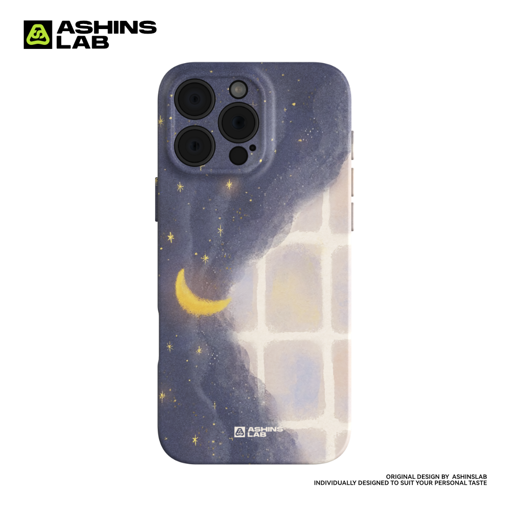 窗边的月亮 适用苹果16ProMax软壳iPhone15华为mate70p精孔磨砂小米14p小众不撞壳14全包P40文艺创意艺术防摔