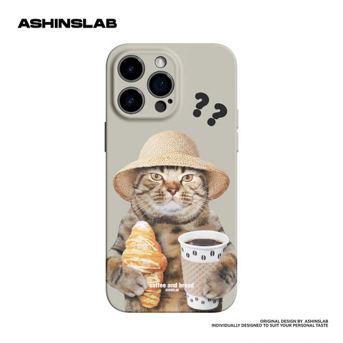 苹果可爱猫咪全包软壳