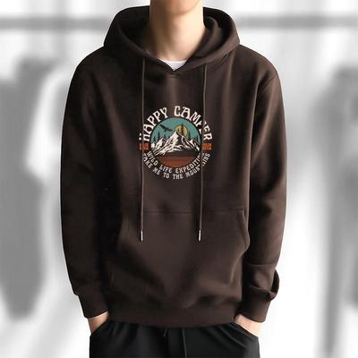 连帽卫衣男秋季oversize美式复古重磅加绒外套潮牌高街上衣