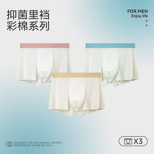 宫蝶男士内裤青少年抗菌内裤