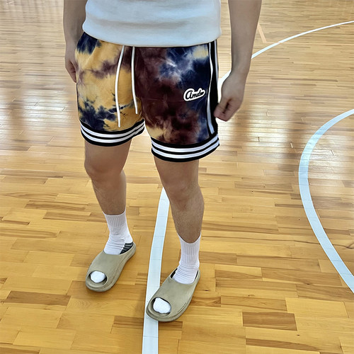 Amateur 夏季美式篮球短裤四分小短裤不过膝宽松扎染训练休闲裤子