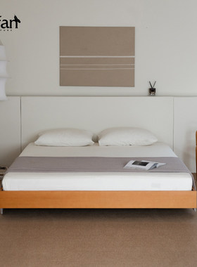 舒梵海岛床新色蜂蜜色/无床头悬浮实木床架日式极简小户型