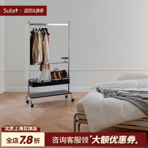 舒梵衣帽架可储物附带全身镜