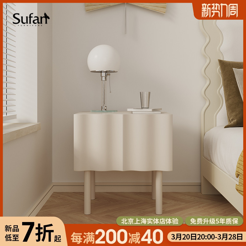 舒梵漫舞床头柜/复古小柜子卧室床头收纳柜床边柜样板间床头柜