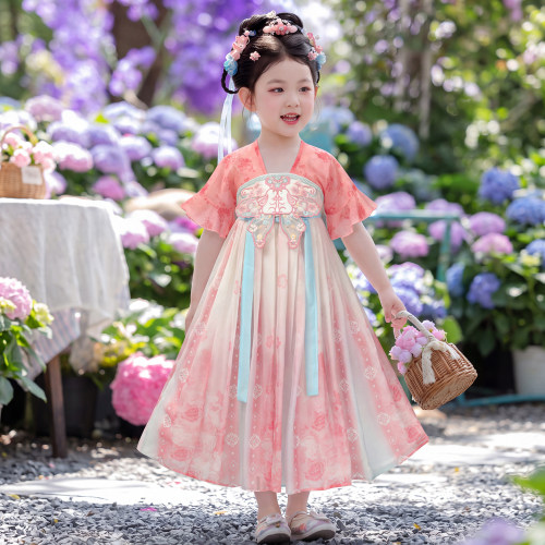 汉服女童2026新款儿童春秋款古装小女孩超仙公主裙古风国风连衣裙