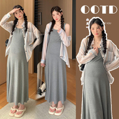 宽松减龄防晒外套加孕妇背心连衣裙显瘦套装 2026春夏新款 韩版