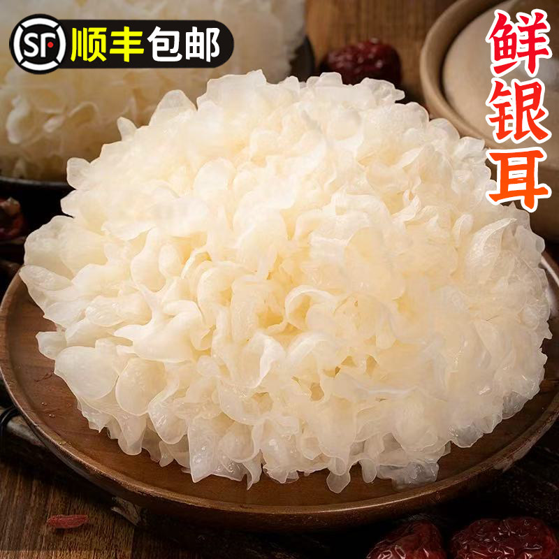 新鲜活银耳新鲜雪耳白木耳鲜银耳糯丑雪耳材非干货银耳莲子羹材料