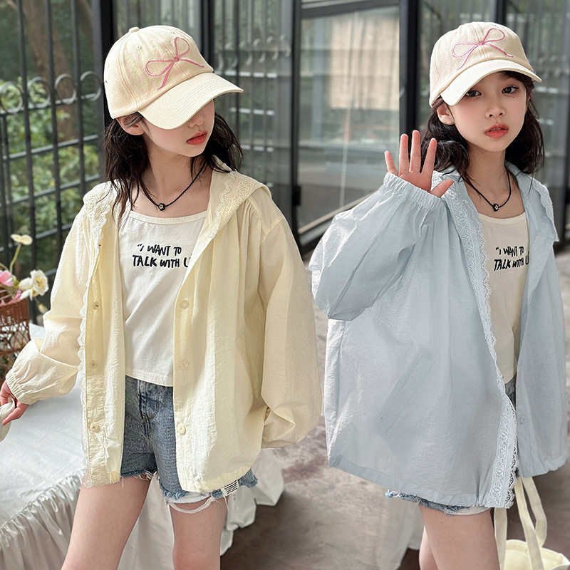 女童防晒衣夏季薄款新款夏装女孩
