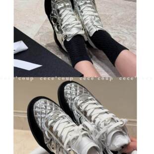 BVKV 银色菱格网球运动鞋 休闲鞋 26FW 宝藏Shoe 新品