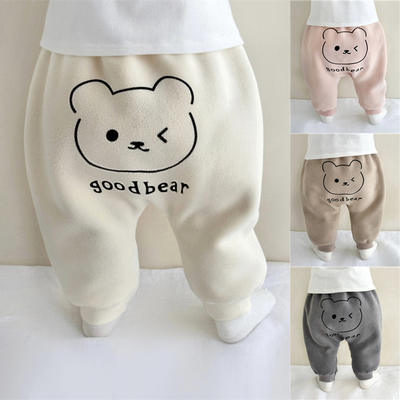 婴儿奥粒绒秋冬加厚大PP裤