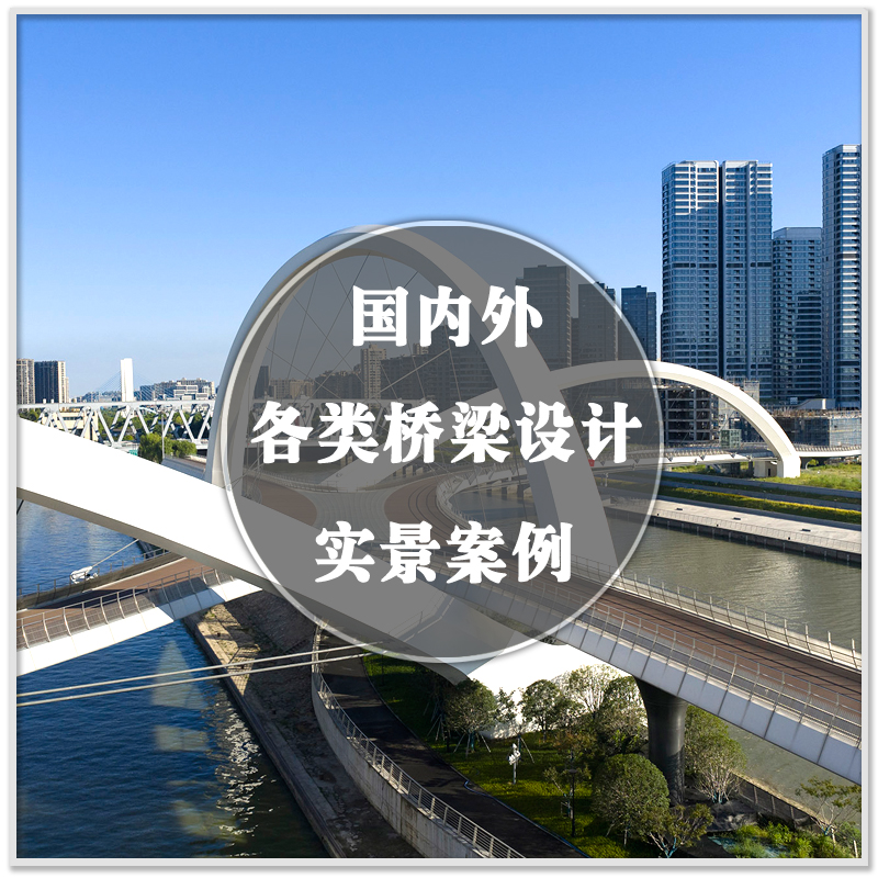 DA-304桥梁建筑大桥木桥天桥钢索桥步行人桥各类桥梁案例设计素材