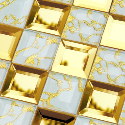 无缝磨边镜面客厅玄关玻璃马赛克